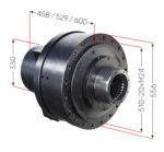 Hlavní rozměry hydraulického motoru Black Bruin série S bez brzdy