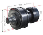 Hlavní rozměry hydraulického pohonu Black Bruin série S